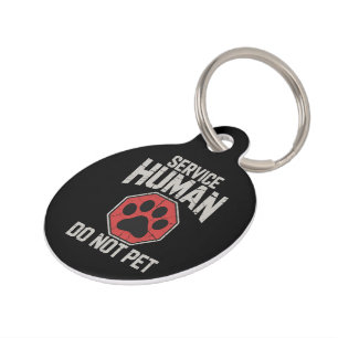 Service Dog Human Do Not Pet Rescue Dog Owner  ID Tag