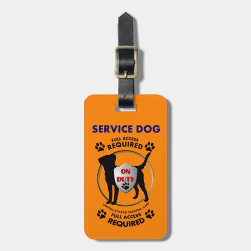 Service Dog ID Luggage Tag