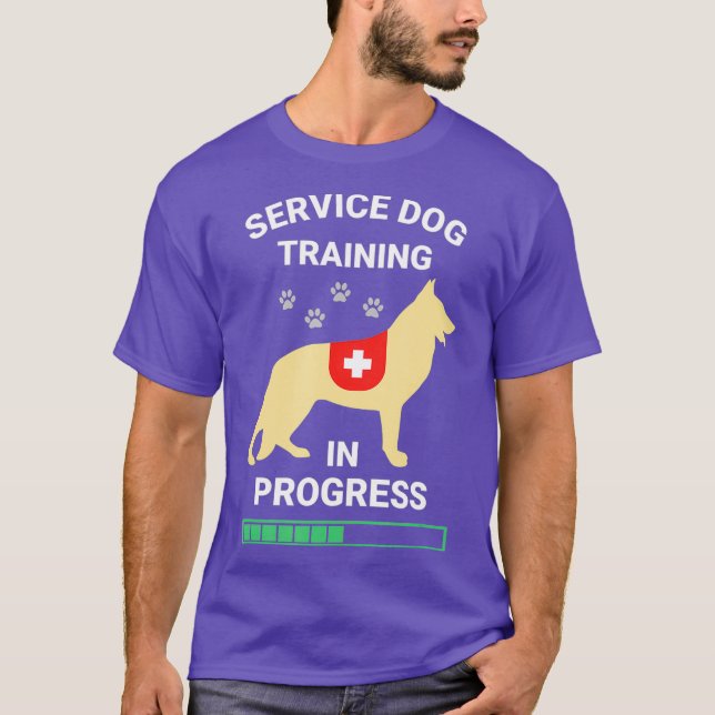 Service Dog in Training German Shepherd Belgian T-Shirt (Front)
