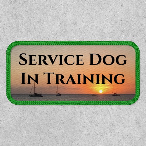 Service Dog In Training Nature Sunset Personalize Patch