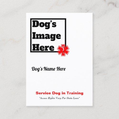 Service Dog in Training Trading Card