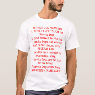 Service Dog Manners T-Shirt