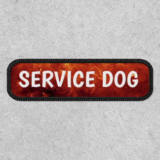 Service Dog Orange Galaxy Patch