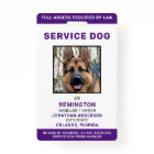 Service Dog Personalized Purple Photo ID Badge