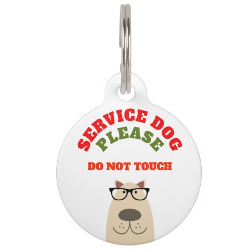 Service dog pet ID tag