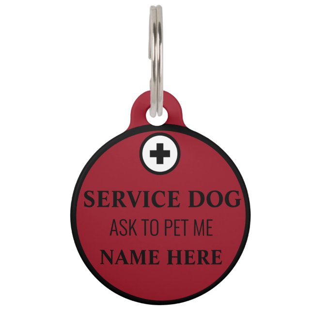 SERVICE DOG PET TAG (Front)