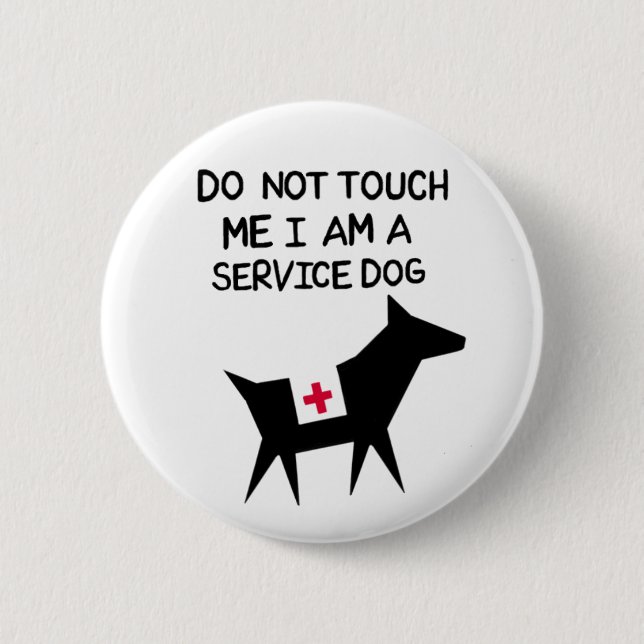 Service Dog Pinback Button (Front)