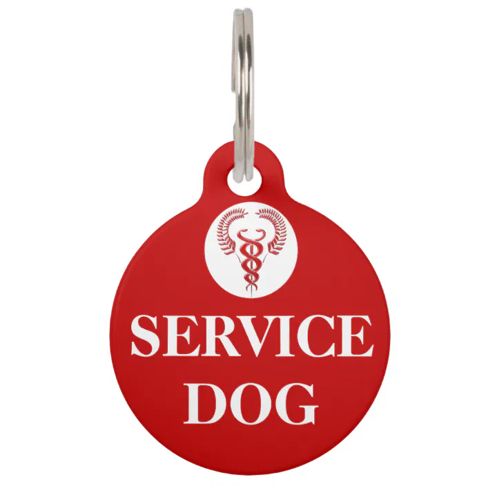 Custom Personalized Service Dog ID tag Service Dog Pet ID Tag 