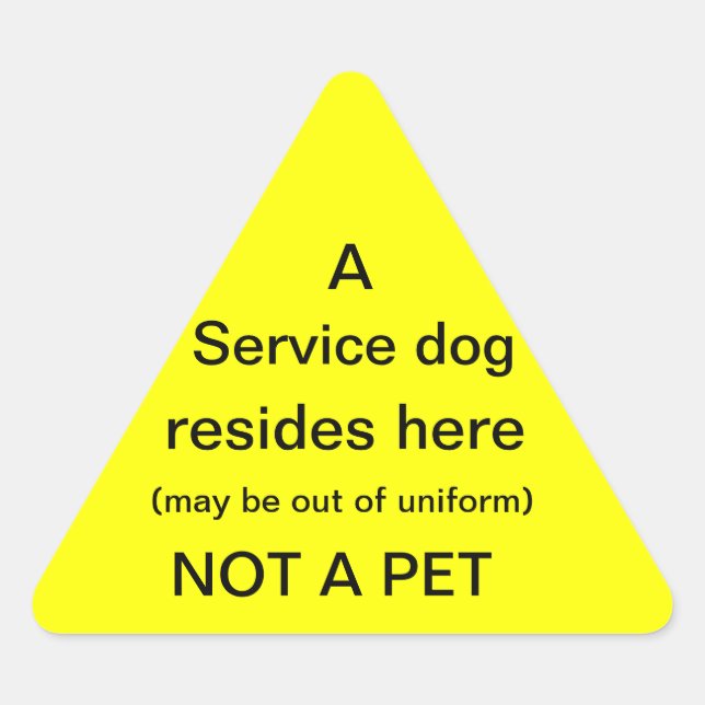 Service dog resides here sticker (Front)