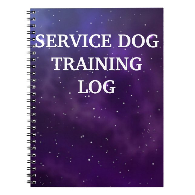 Service Dog Training Log Notebook (Front)