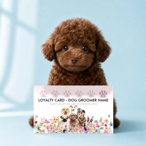 Service Dog Training Loyalty Business Card