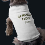 Service Dog Vest T-Shirt<br><div class="desc">Customizable shirt for your Service Dog.</div>