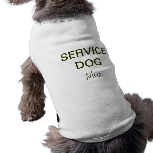 Service Dog Vest T-Shirt (Back)