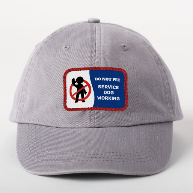 Service Dog Working Do Not Pet Patch (On Headwear)