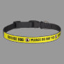Service Dog Working Do Not Pet Symbol Yellow Pet Collar