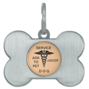 SERVICE DOG YOU NAME PET TAG