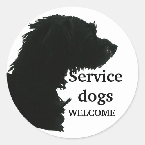 Service Dogs Welcome Classic Round Sticker