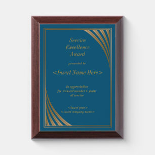 Service Excellence Award Plaque