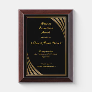 Service Excellence Award Plaque