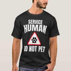 Service Human Do Not Pet Dogs Mom Cape Heart Paw M T-Shirt