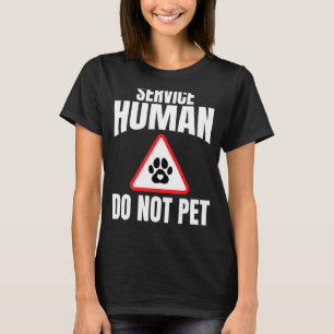 Service Human Do Not Pet Dogs Mom Cape Heart Paw M T-Shirt