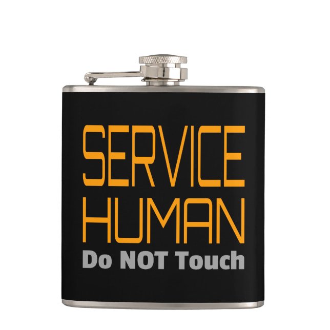 Service Human Funny Flask (Front)