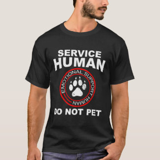 Service Human Tshirt Funny Dog Owner Emotional Sup