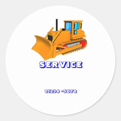 Service phone number stickers