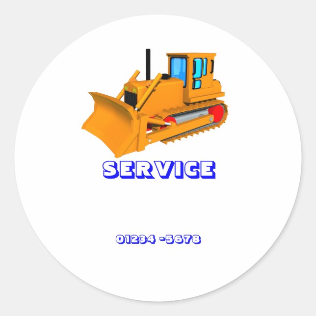 Service phone number stickers (Front)
