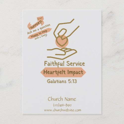 Service  Shine Faith Imprints Volunteer  Postcard