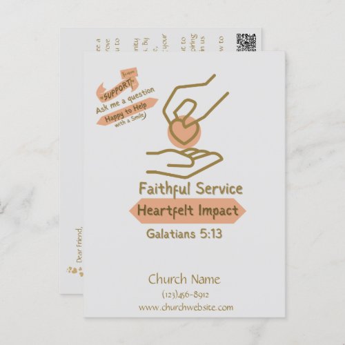 Service  Shine Faith Imprints Volunteer  Postcard