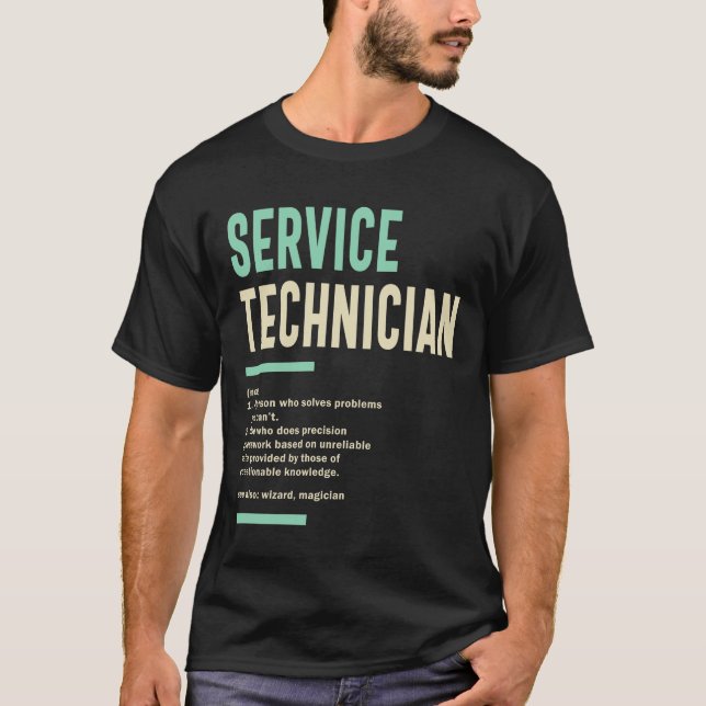 Service Technician Job Title Profession Occupation T-Shirt (Front)
