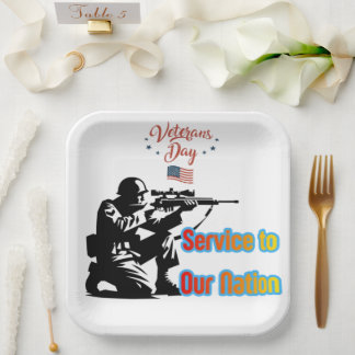 Service To Nation  Paper Plates