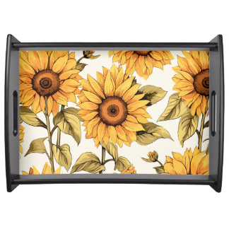 Service Tray Sunflowers