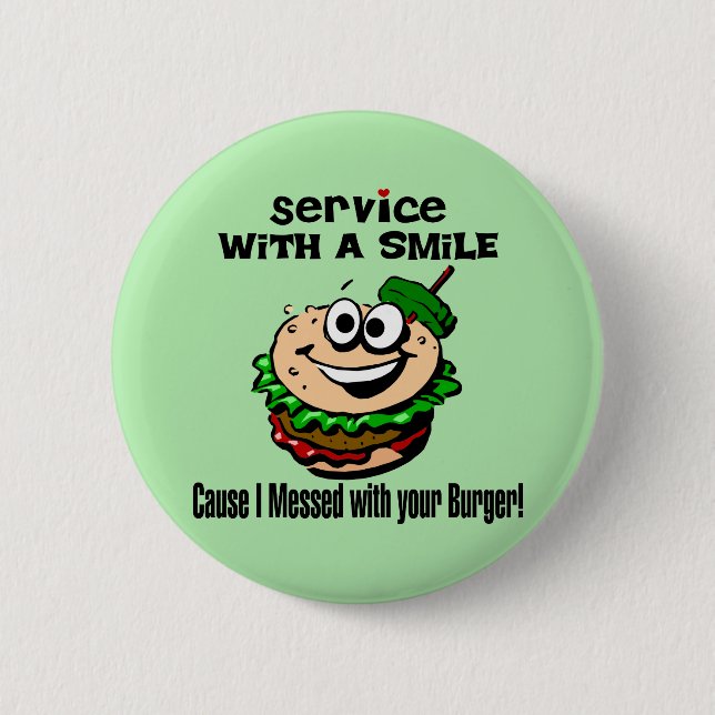 Service With A Smile Button (Front)