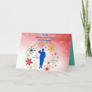 Serviceman Folded Greeting Card