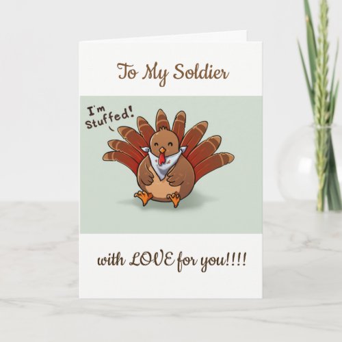 SERVICEMAN OR SERVICE WOMANS THANKSGIVING HOLIDAY CARD