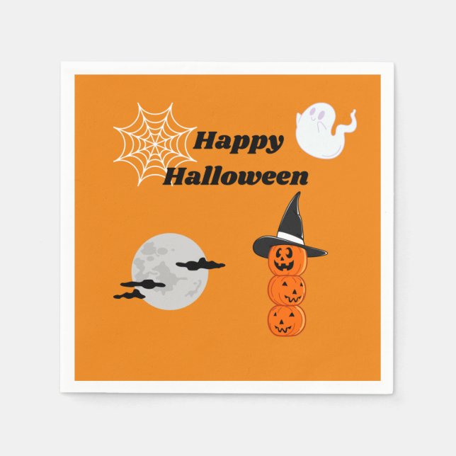 Serviette en papier happy halloween napkins (Front)
