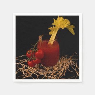 Serviette motif Cocktail Vodka Tomate Napkins