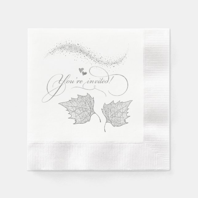 Servilleta de papel estás invitado para boda napkins (Front)