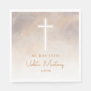 Servilletas Mi Bautizo Morada Spanish Napkins