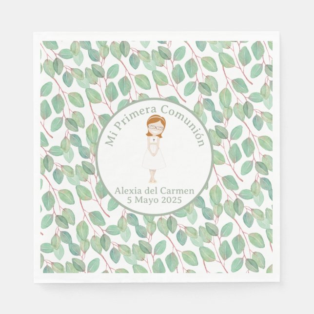 Servilletas modelo Alexia Primera Comunión Napkins (Front)