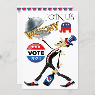 Serving Election Victory Republican Version Invitation
