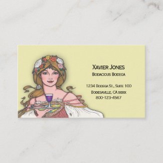 Serving girl personalized business card