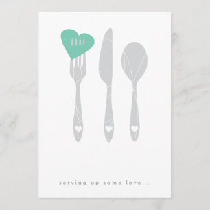 Serving Love Rehearsal Dinner Invitation