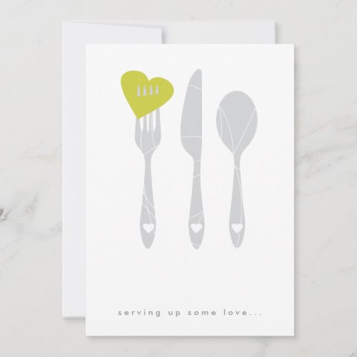 Serving Love Rehearsal Dinner Invitation