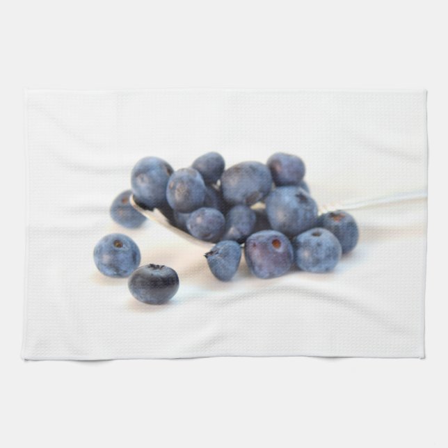 Serving of Blueberries Kitchen Towel (Horizontal)