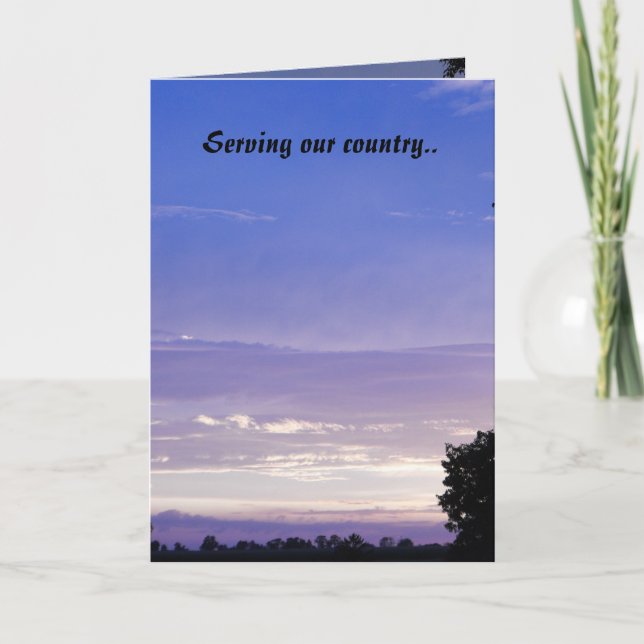 Serving our country.. thank you card (Front)