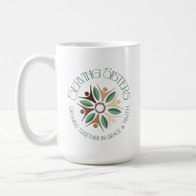 SERVING SISTERS LOGO 15oz Coffee Mug (Left)