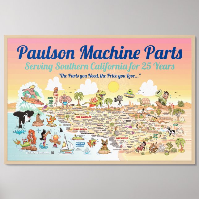 Serving SoCal Custom Poster (Framed Front)